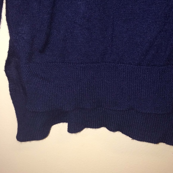 Navy Knit Sweater with Heart - Picture 3 of 5